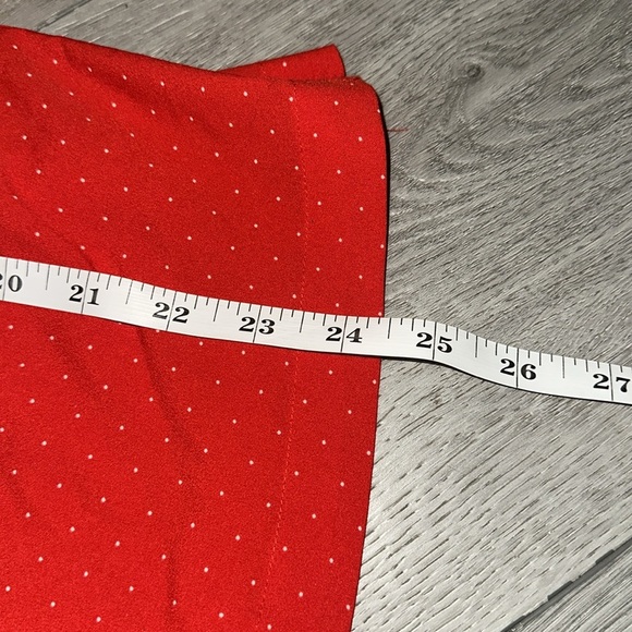 A New Day Red and white polka dot Short Sleeve Blouse size large - Picture 8 of 8